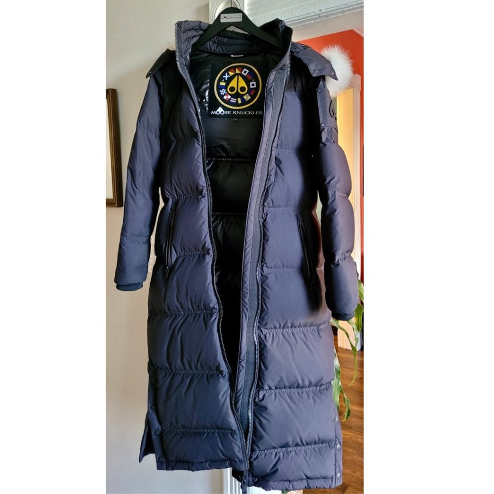 Moose Knuckles Women's Long Black Down Coat X-Small
